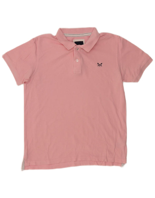 CREW CLOTHING Polo Homme Petit Rose Coton