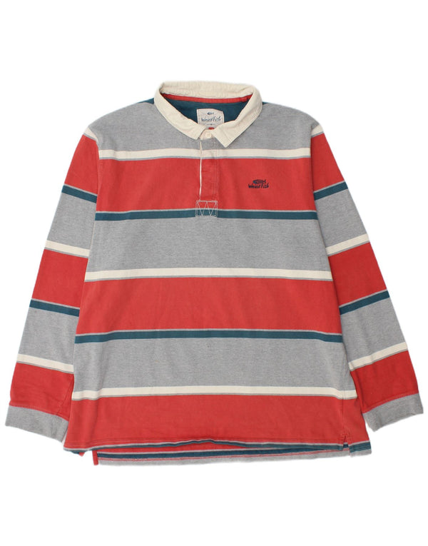 WEIRD FISH Polo de Rugby à Manches Longues pour Homme 2XL Rayé Multicolore