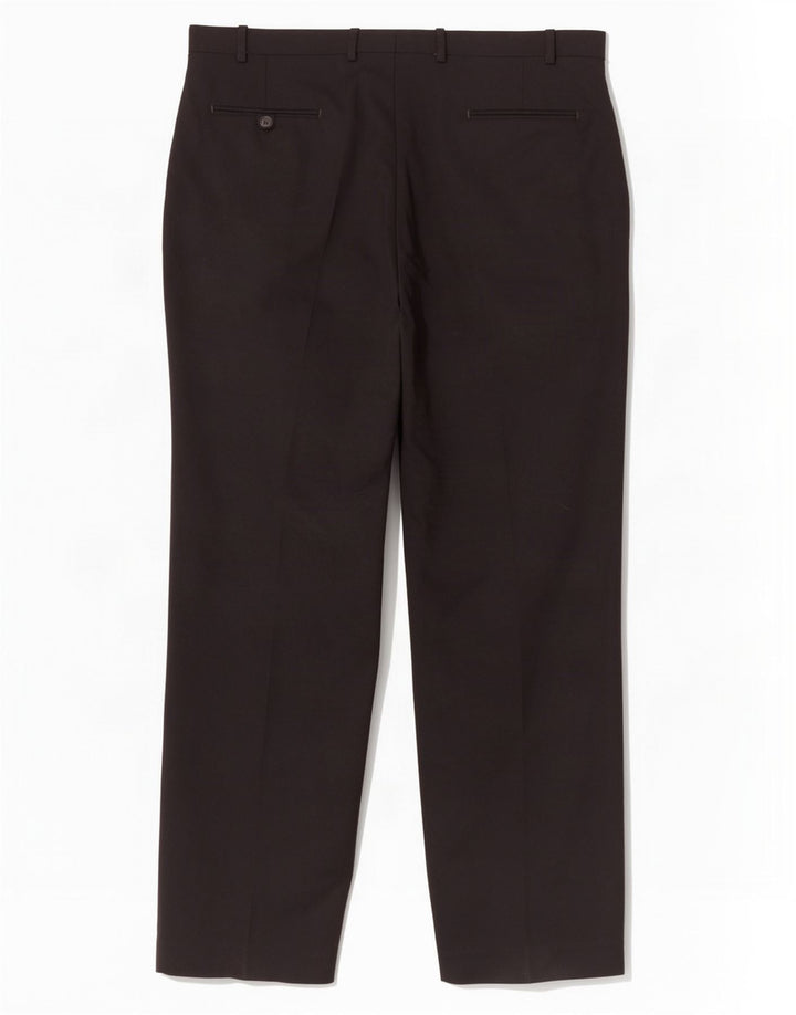 Marks & Spencer Pantalon de costume à chevilles pour femme W40 L33 Laine noire