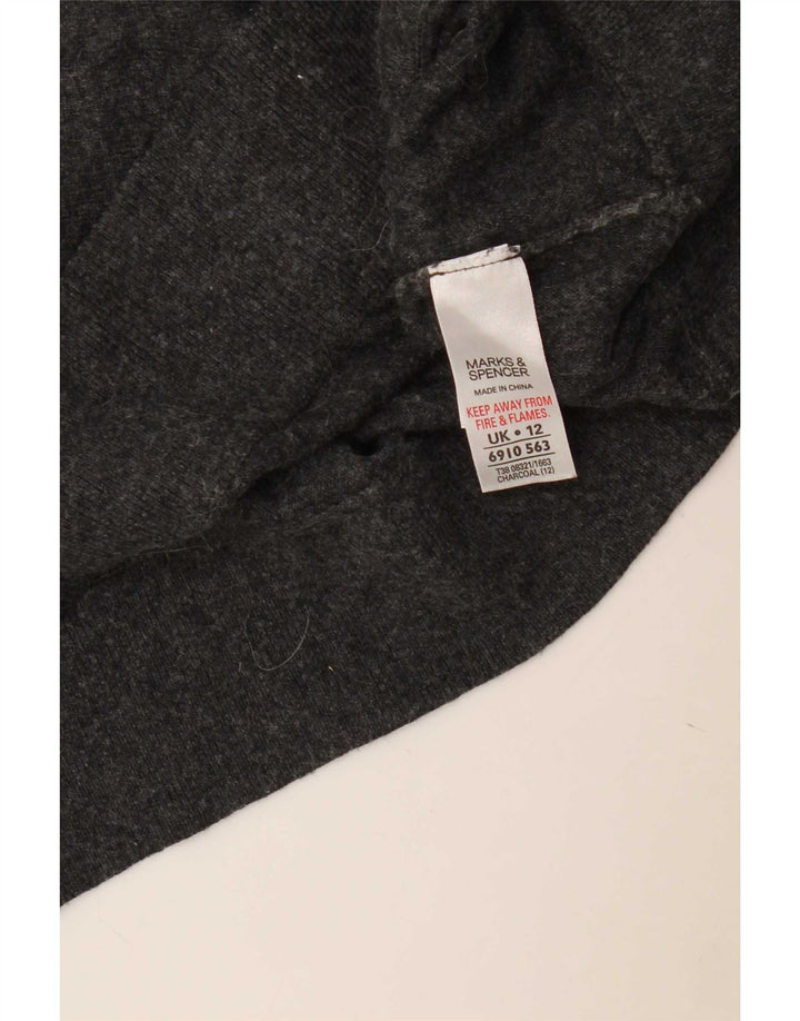 Marks & Spencer Haut Femme Manches 3/4 UK 12 Gris Moyen Viscose
