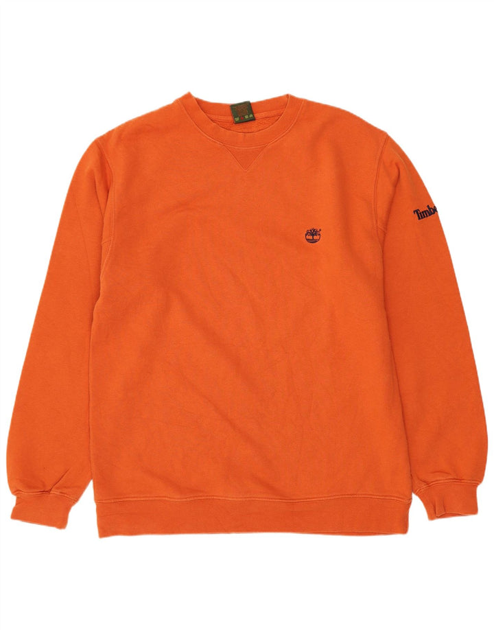 Timberland Sweatshirt Jumper XS Orange Coton Homme