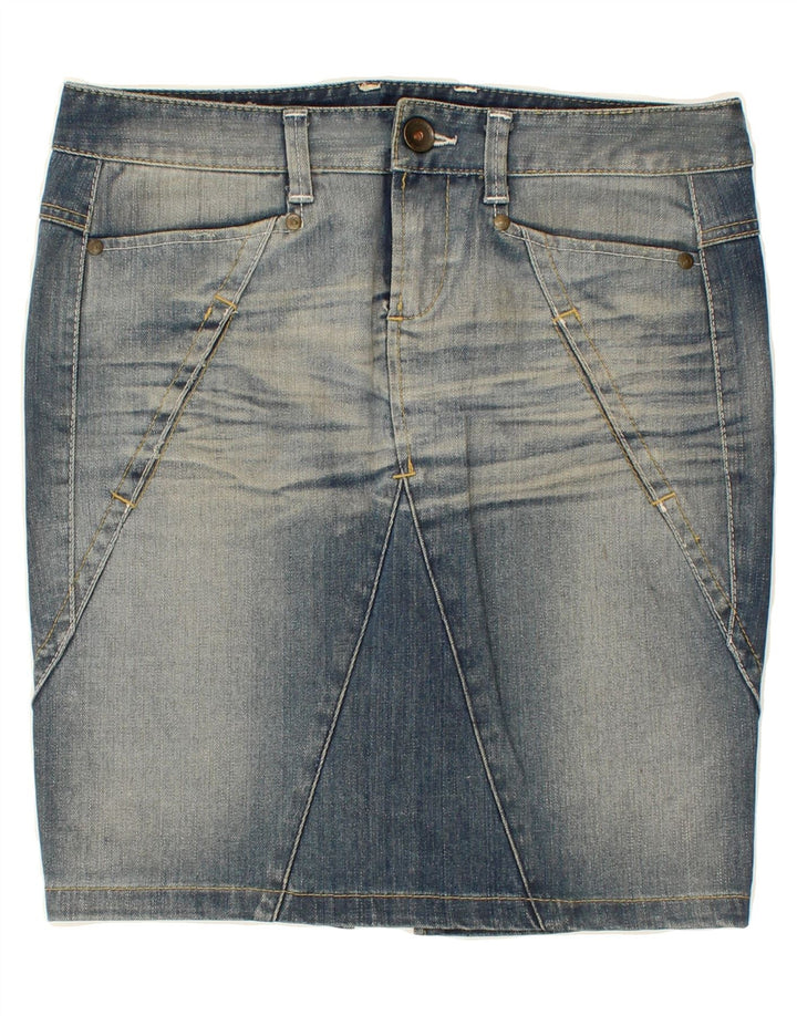 BENETTON Womens Denim Skirt IT 42 Medium W32 Blue Vintage Benetton and Second-Hand Benetton from Messina Hembry 