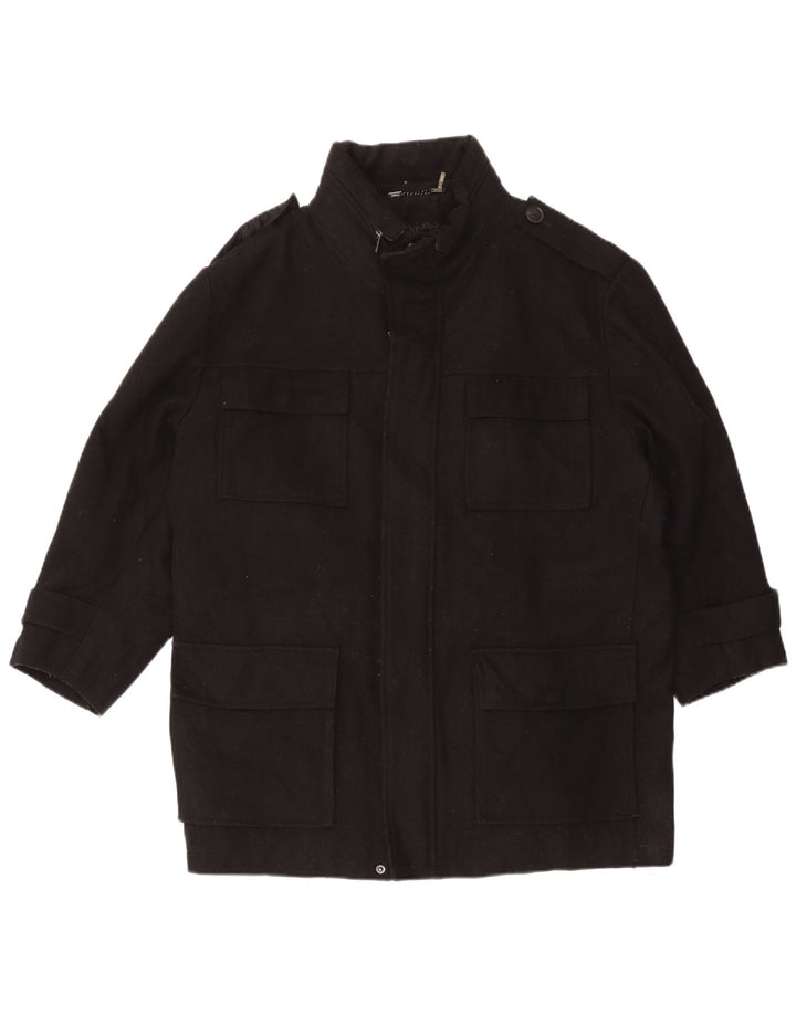 Calvin Klein Veste militaire pour homme UK 42 XL Laine noire