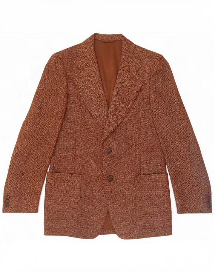 vintage Homme 2 Bouton Blazer Veste IT 48 Marron Moyen