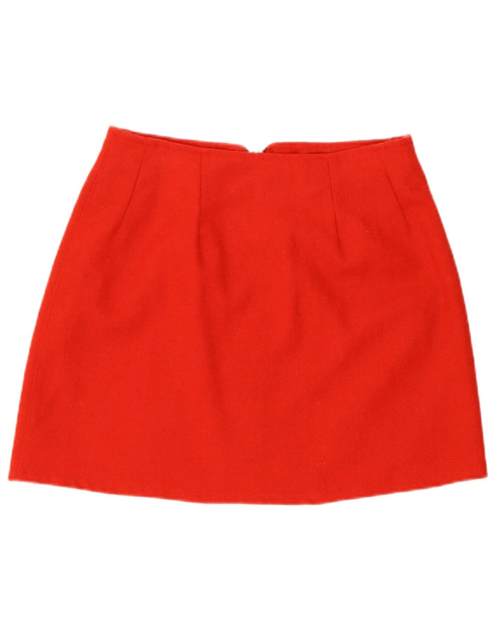 vintage Femme Mini Jupe Moyenne W28 Rouge