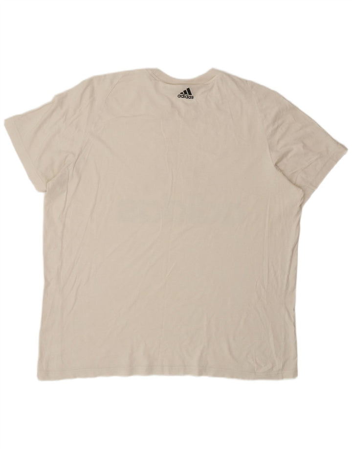 Adidas T-shirt graphique pour homme 2XL Blanc cassé