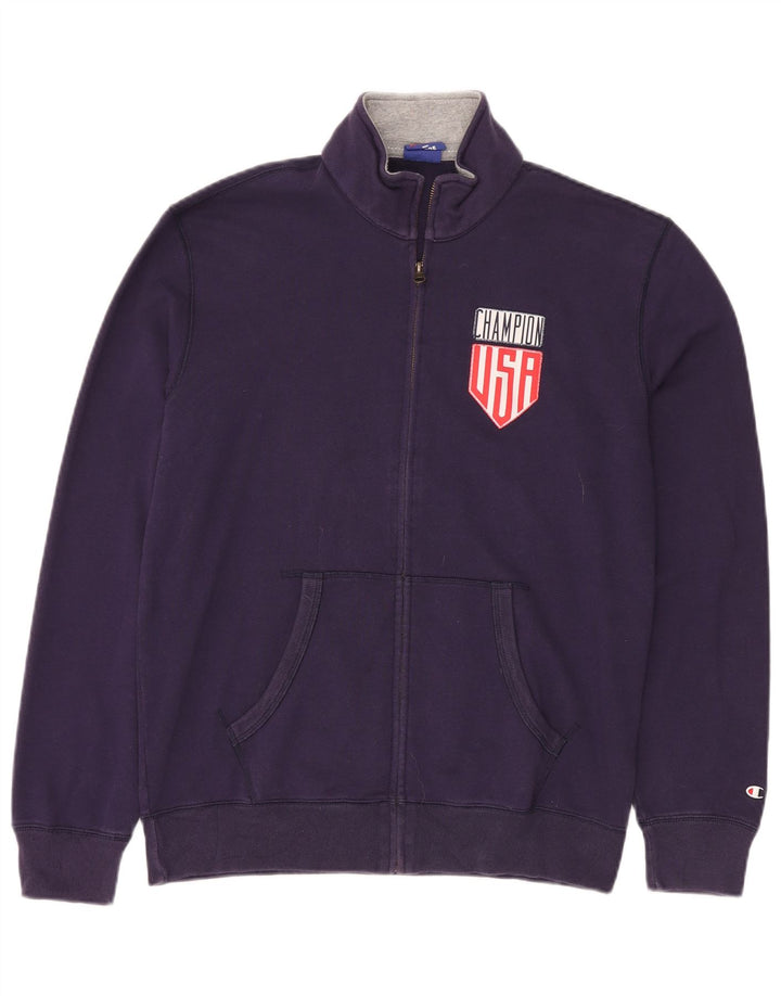 Champion USA Veste de survêtement pour homme en coton Violet Taille L