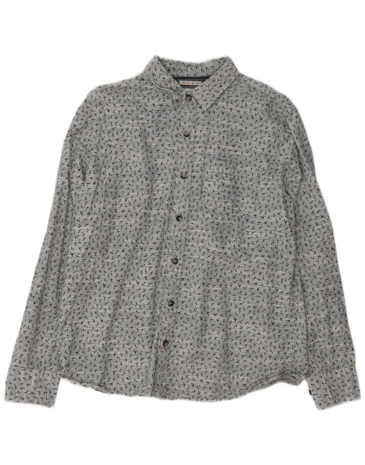 Chemise Regular Fit Homme Fat Face Coton Chiné Gris Moyen
