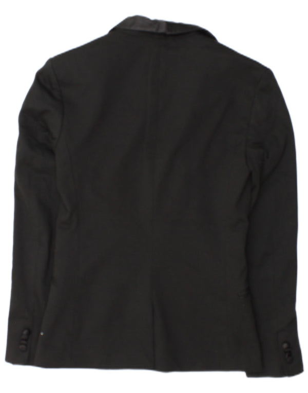 Zara Veste Blazer 1 Bouton Homme UK 36 Petit Noir Polyester