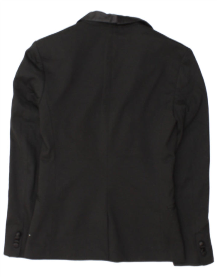 Zara Veste Blazer 1 Bouton Homme UK 36 Petit Noir Polyester