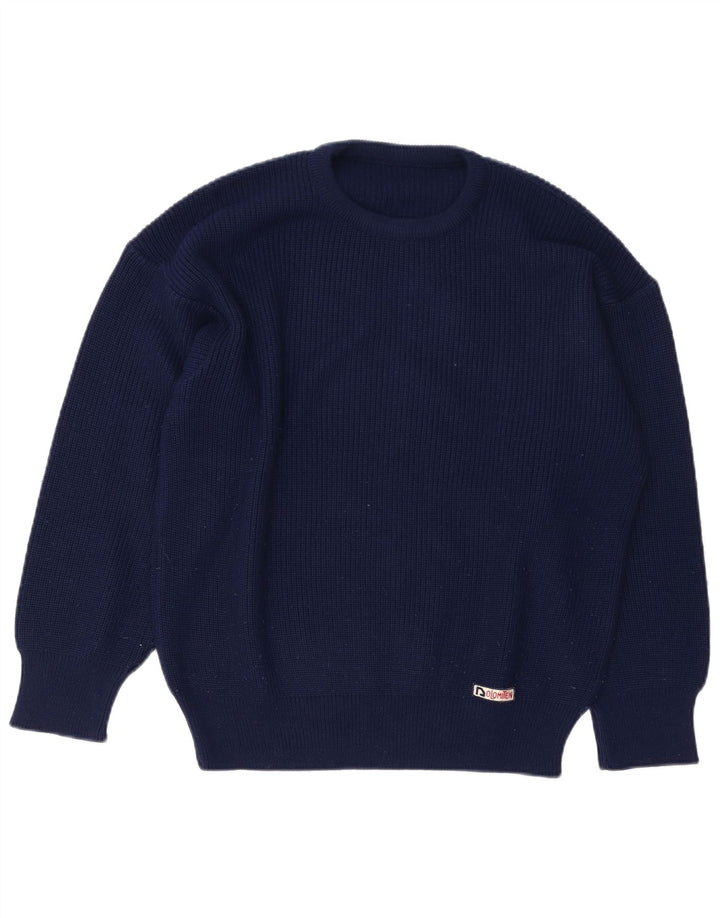 Dolomiten Pull col rond homme IT 48 bleu marine moyen