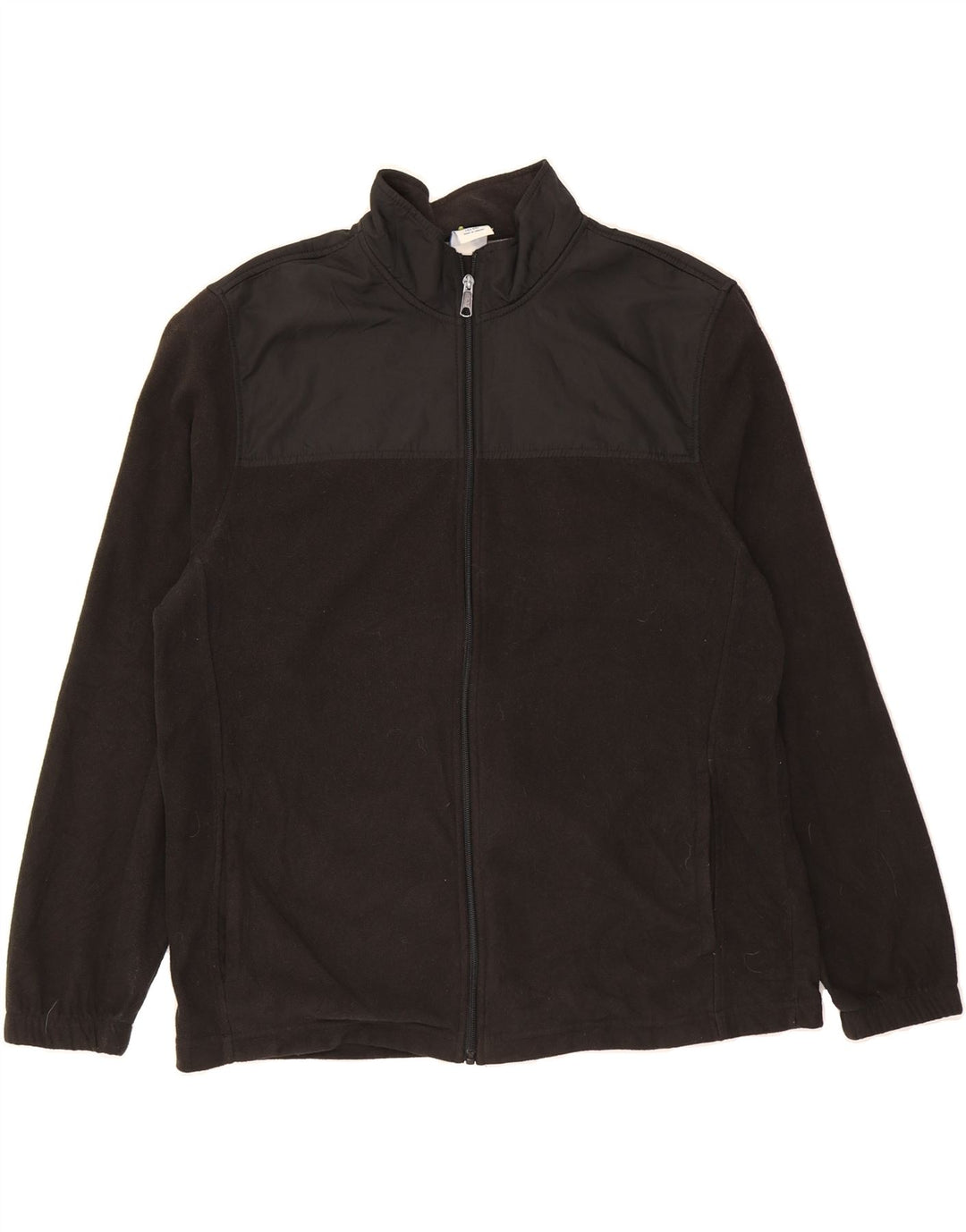 STARTER Mens Fleece Jacket Large Black Colourblock Polyester Vintage Starter and Second-Hand Starter from Messina Hembry 