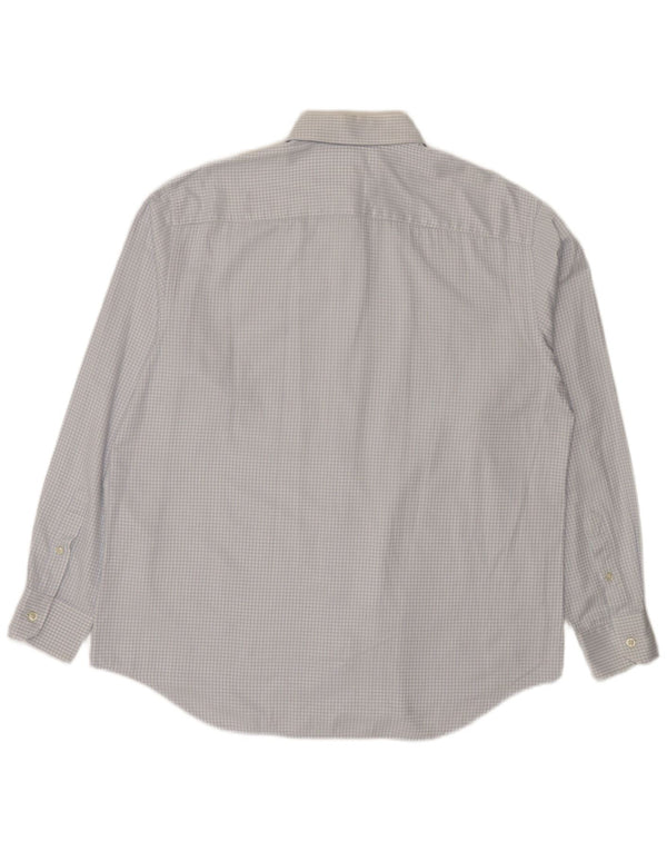 Pierre Cardin Chemise en flanelle pour homme Taille 43 XL Coton à carreaux blancs