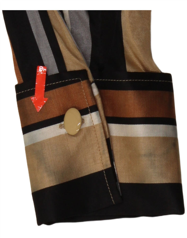 Naracamicie Chemisier Chemise Femme UK 12 Medium Multicolore Rayé Viscose