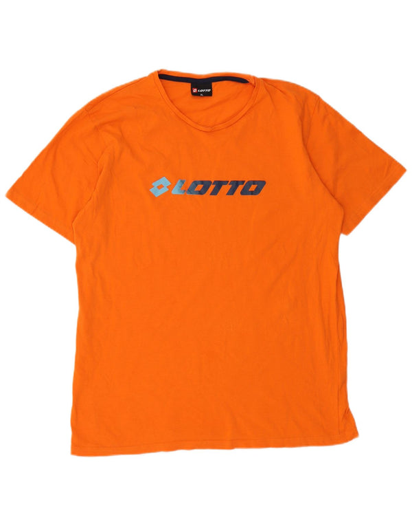 Lotto T-Shirt Graphique Homme Top XL Orange Coton