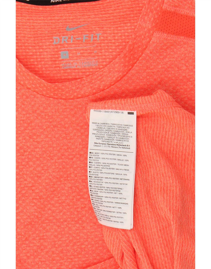 Nike Hommes Dri Fit T-Shirt Haut Orange Moyen Polyester