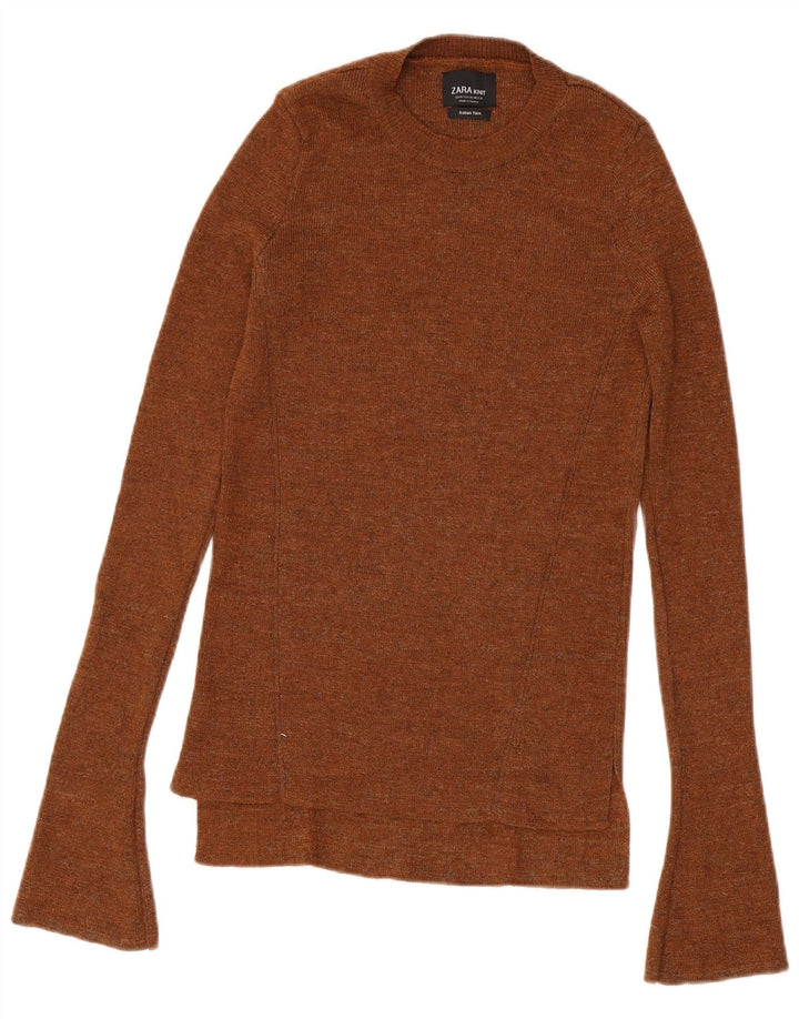Zara Pull ras du cou pour femme UK 12 Marron moyen