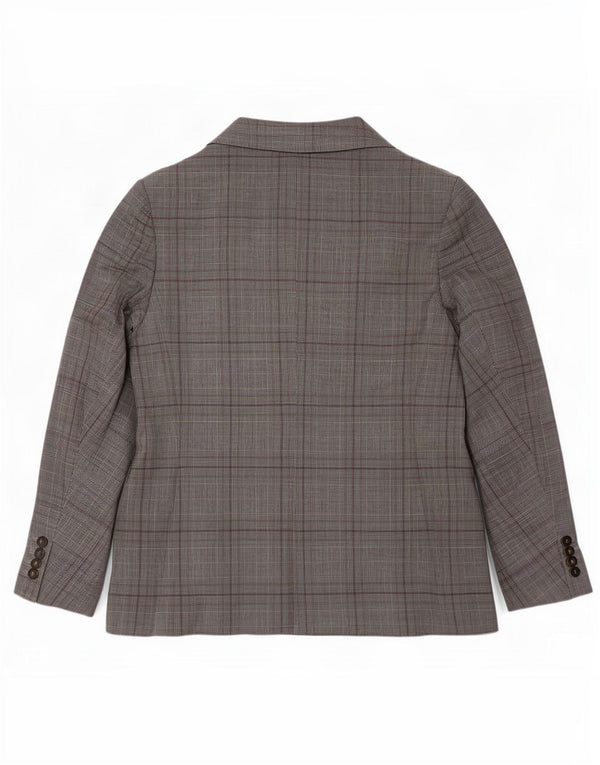 Marks & Spencer Veste blazer coupe ajustée pour femme UK 24 4XL Gris à carreaux