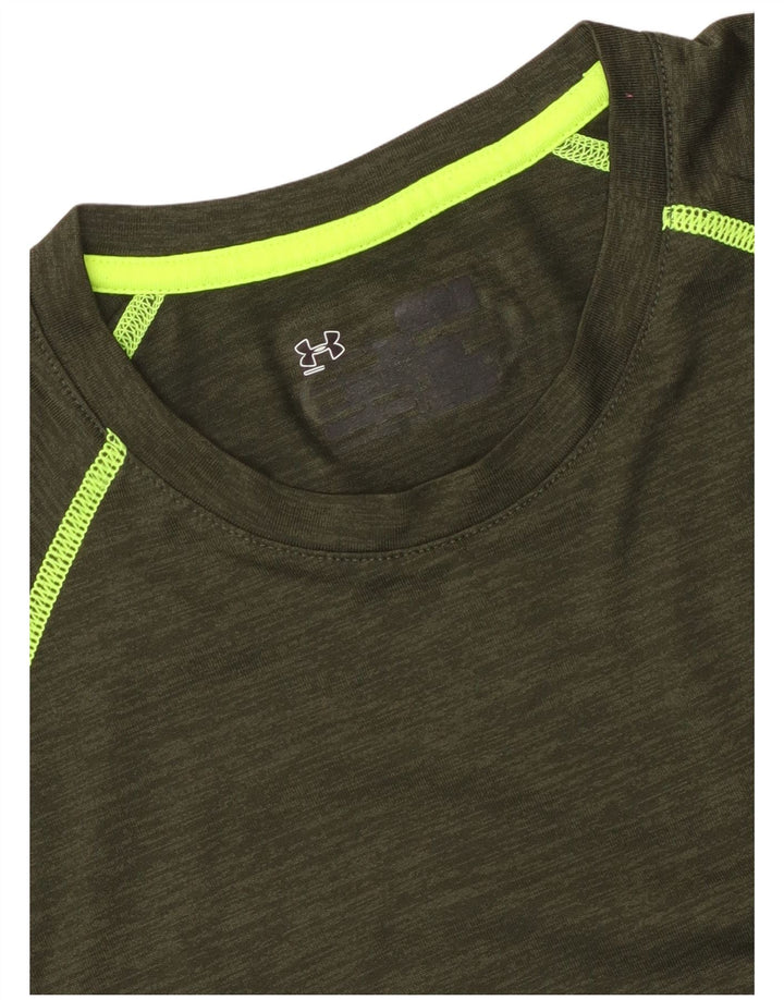 UNDER ARMOUR T-Shirt Homme Haut Large Kaki Moucheté