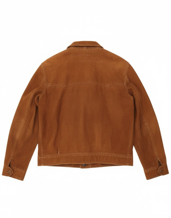 veste en daim homme vintage UK 38 Brun moyen