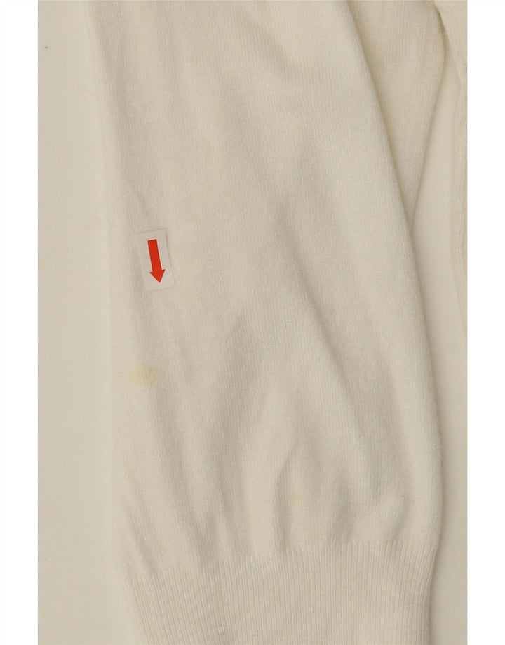 MARKS & SPENCER Womens Cardigan Sweater UK 16 Large White Viscose Vintage Marks & Spencer and Second-Hand Marks & Spencer from Messina Hembry 