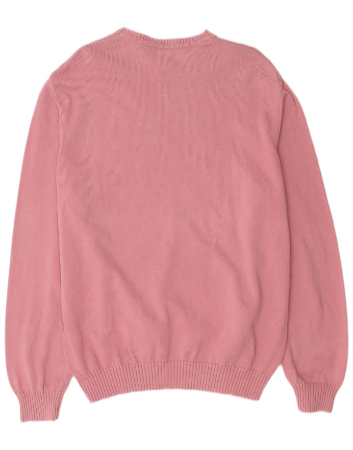 HUGO BOSS Pull ras du cou pour hommes, grand coton rose