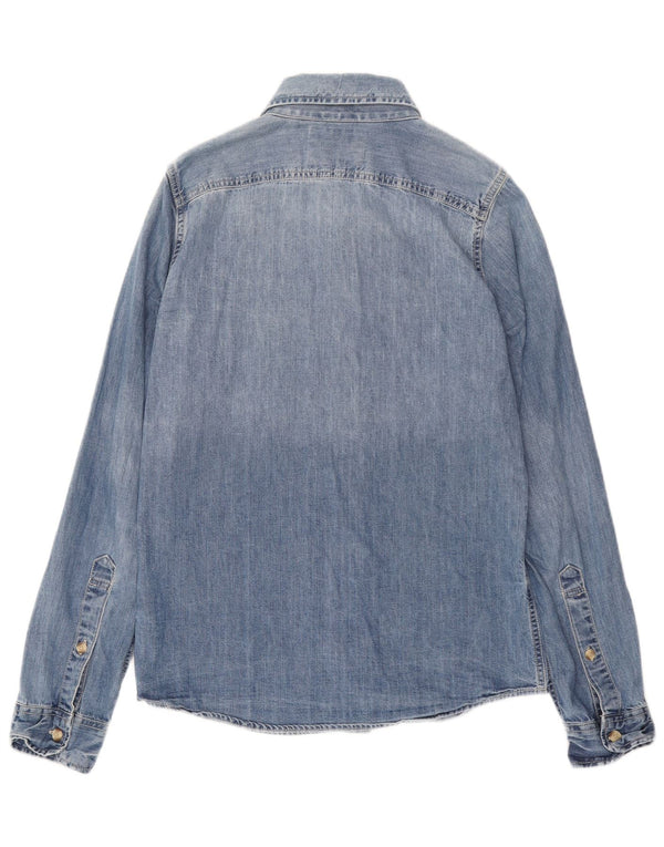 Abercrombie & Fitch Chemise en jean Muscle Homme Bleu Moyen Coton