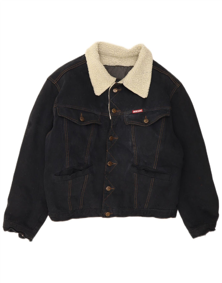 AMERICANINO Veste en Jean Homme UK 36 Petit Bleu Marine