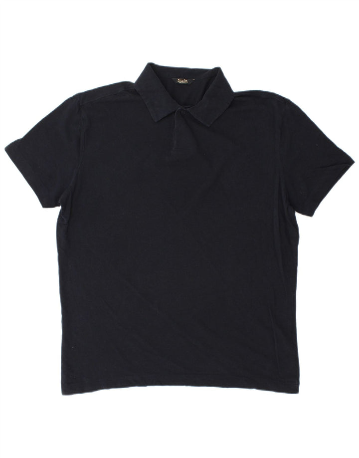 Massimo Dutti Polo Homme Bleu Marine Moyen Coton