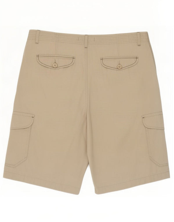 Marks & Spencer Mens Cargo Shorts Large W34 Beige Cotton
