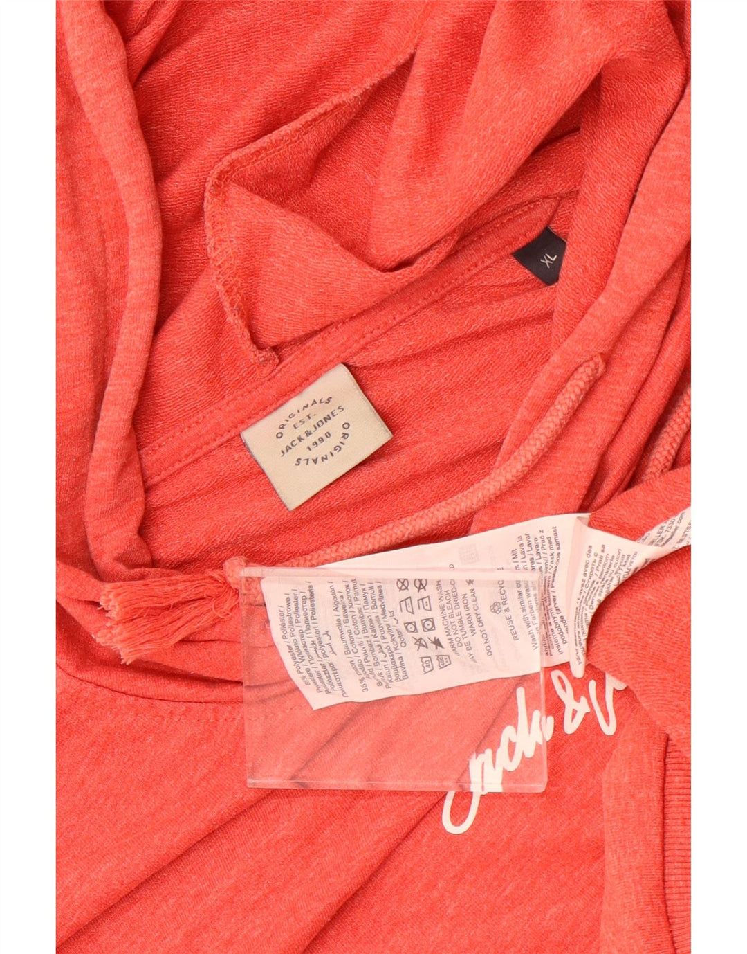 Jack & Jones Pull à capuche pour homme XL Rouge Polyester