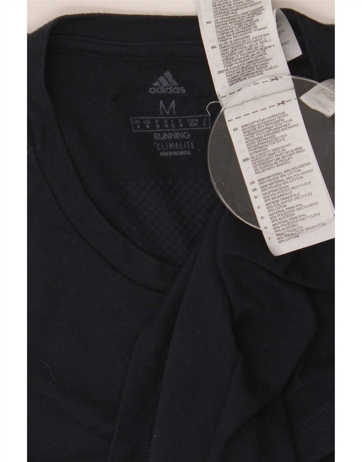 Adidas Homme Climalite T-Shirt Top Bleu Marine Moyen Polyester