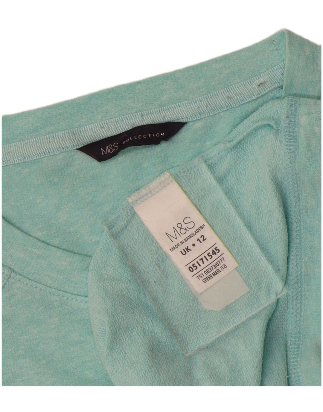 MARKS & SPENCER Sweat-shirt pour femme en coton moucheté bleu moyen UK 42