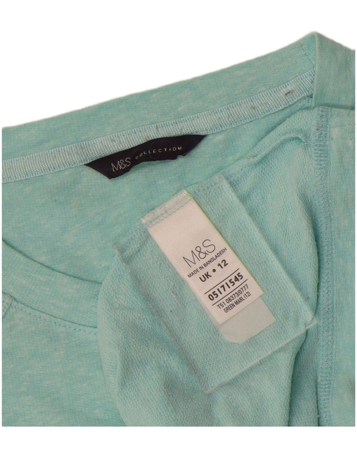 MARKS & SPENCER Sweat-shirt pour femme en coton moucheté bleu moyen UK 42