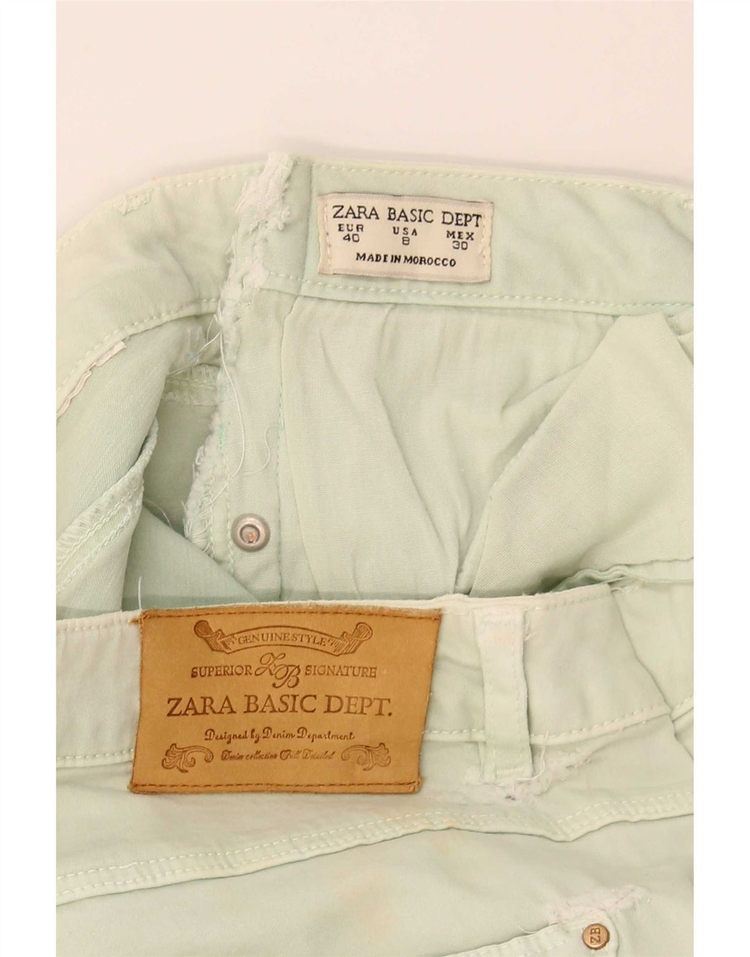 Zara Jean skinny pour femme EU 40 Medium W30 L28 Vert