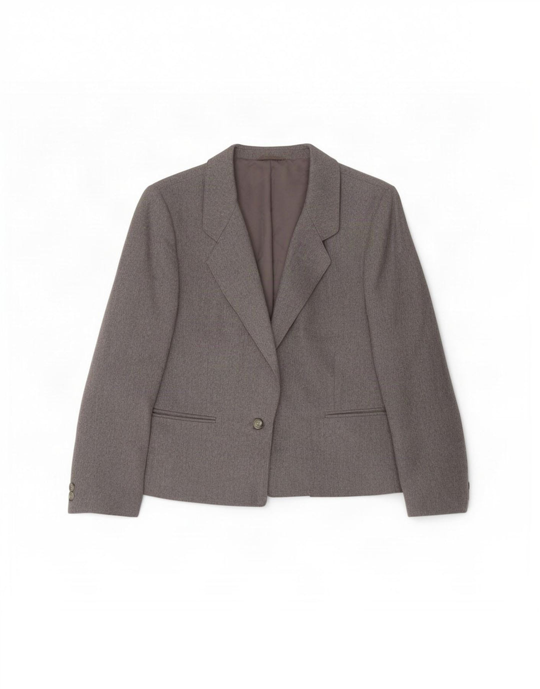 St Michael Veste Blazer 1 Bouton Femme UK 14 Grande Laine Grise