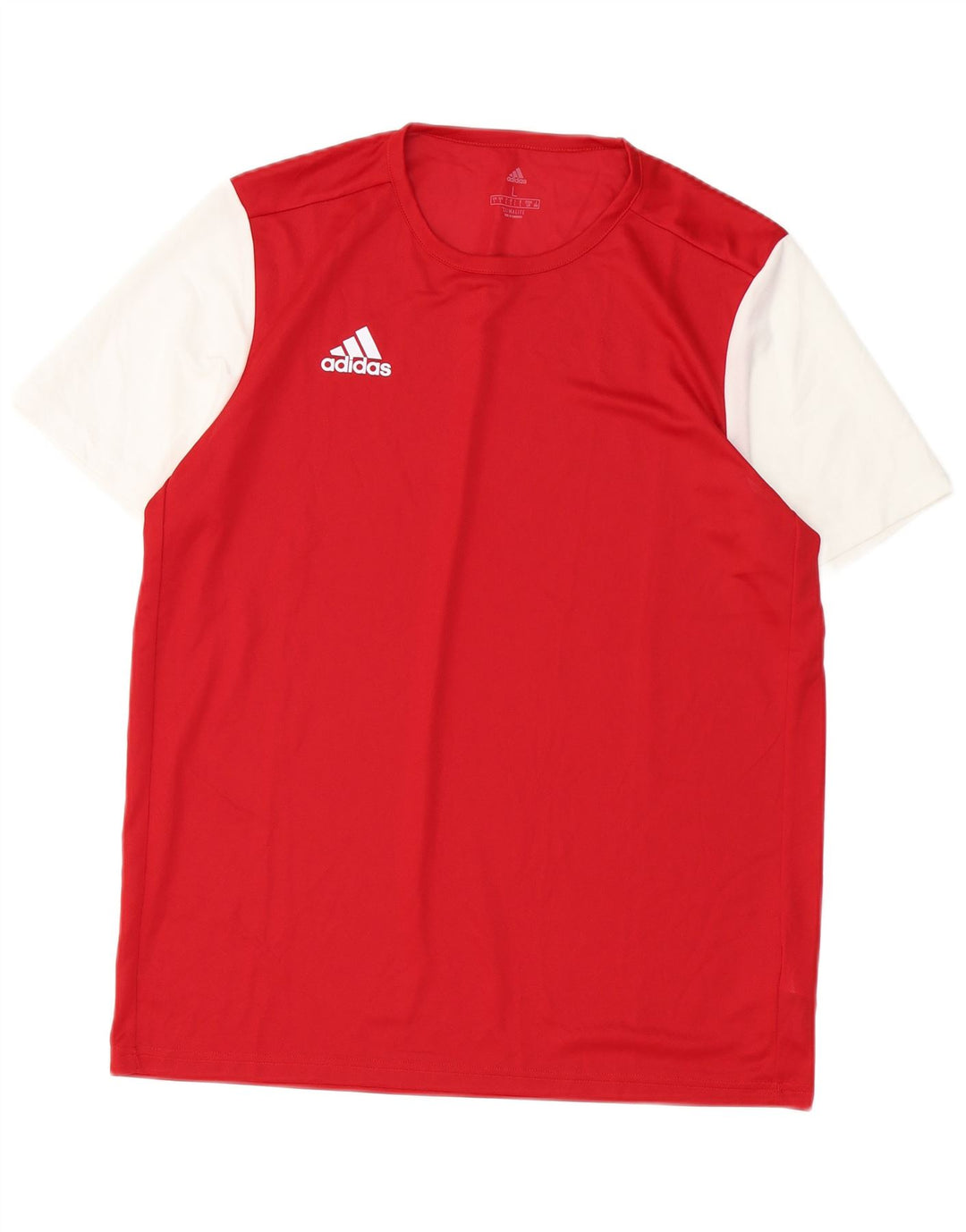 Adidas Hommes Climalite T-Shirt Haut Large Rouge Colorblock Polyester