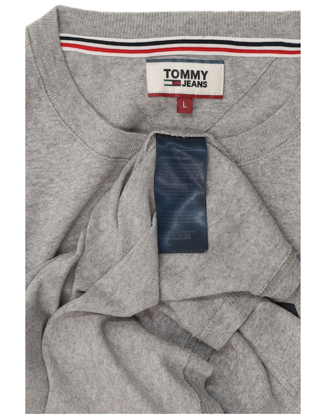 TOMMY HILFIGER T-Shirt Graphique Homme Grand Gris Coton