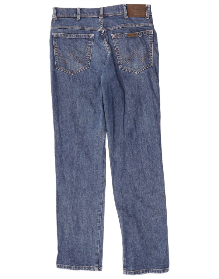Wrangler Jean droit coupe régulière pour homme W34 L34 bleu coton