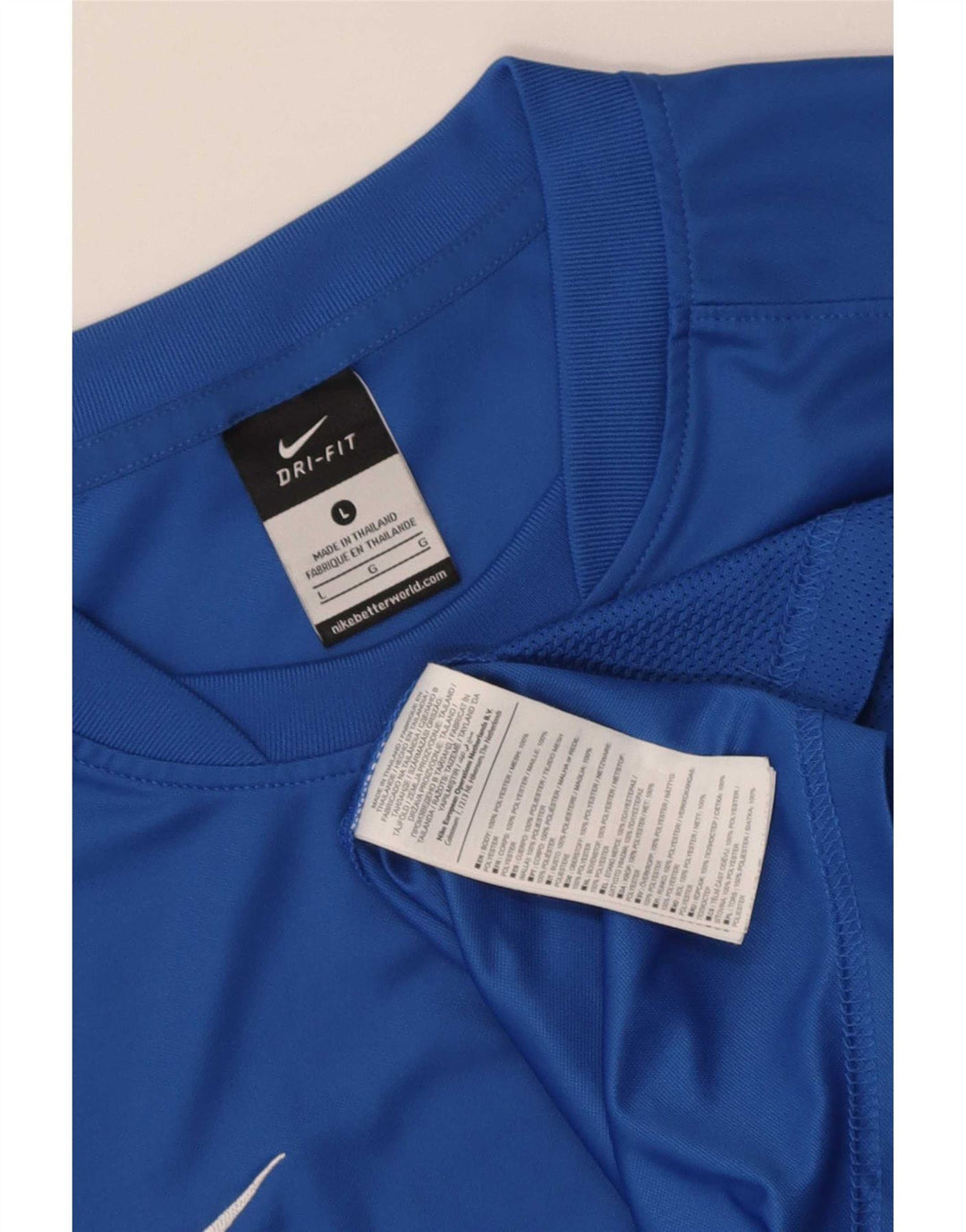 Nike Hommes Dri Fit T-Shirt Haut Grand Bleu Polyester