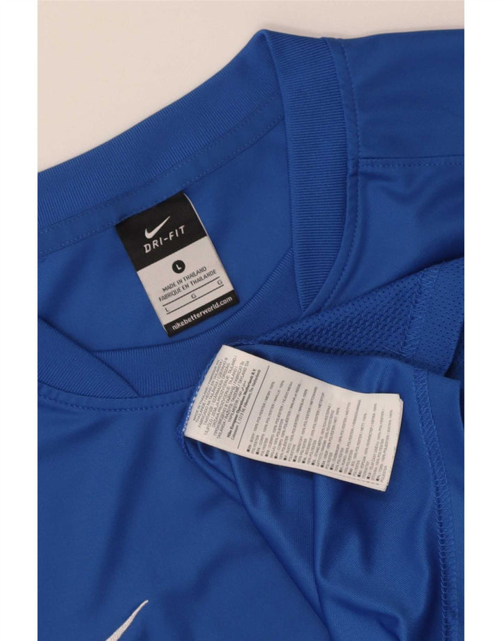 Nike Hommes Dri Fit T-Shirt Haut Grand Bleu Polyester