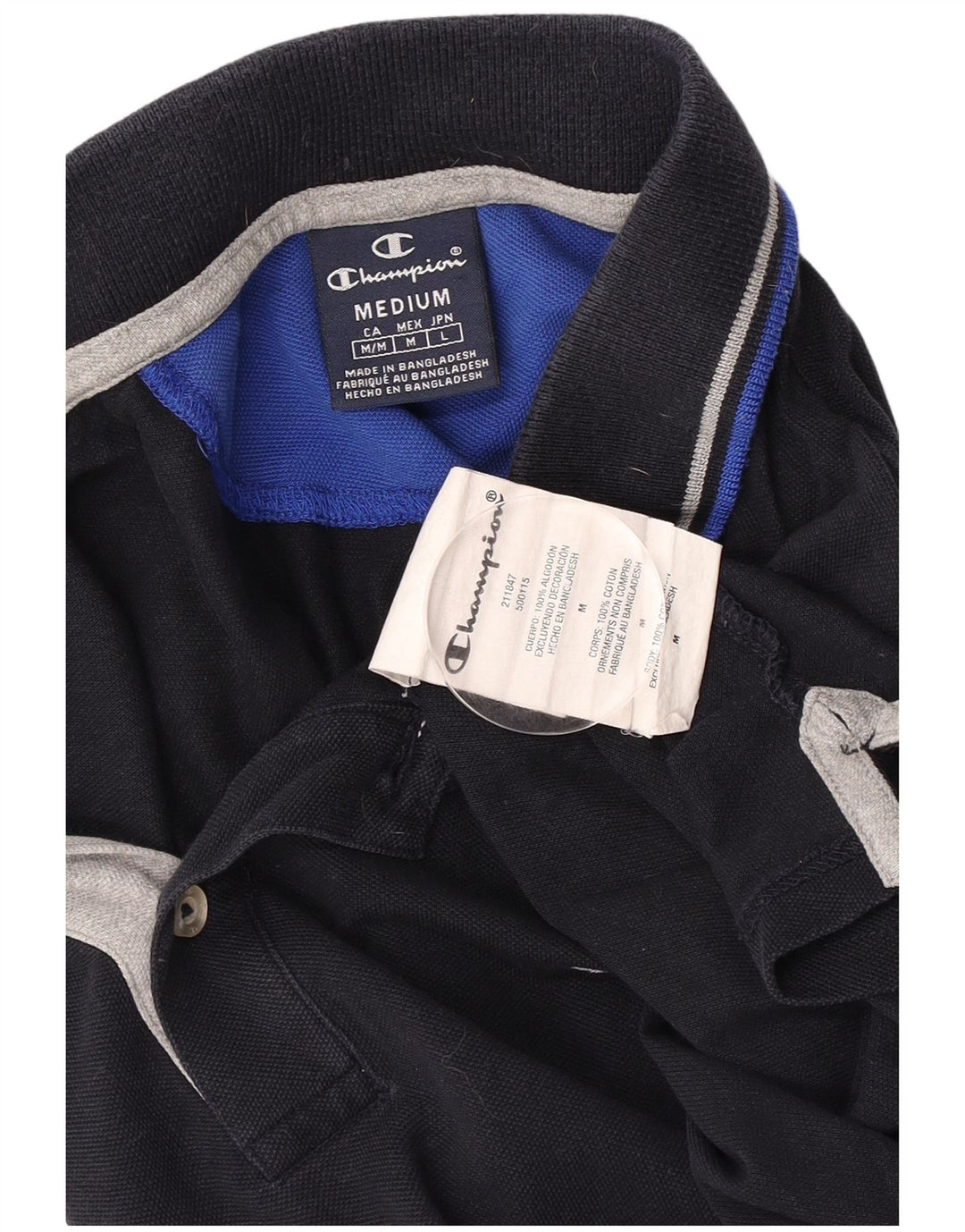 Champion Polo Homme Bleu Marine Moyen Coton