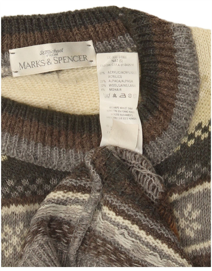 Marks & Spencer Pull à col rond St. Michael pour homme Marron Taille S