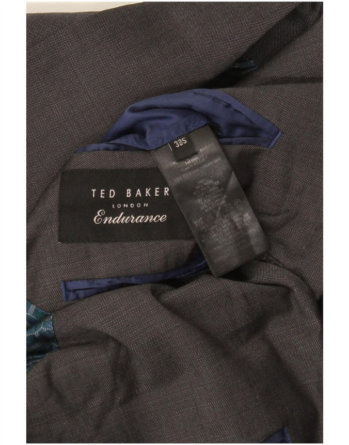 Ted Baker Veste Blazer Slim Fit 2 Boutons pour Homme UK 38 Laine Gris Moyen