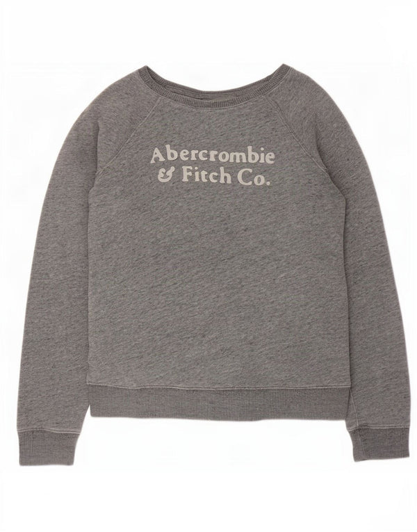 Abercrombie & Fitch Sweat-shirt pour femme UK 16 Large Gris Moucheté