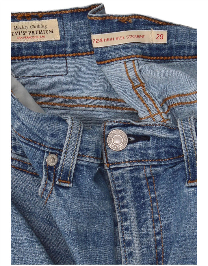 Levi's Jean Droit 724 Taille Haute Femme W29 L30 Bleu