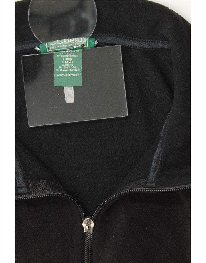 L.L.BEAN Mens Fleece Jacket UK 40 Large Black Polyester Vintage L.L.Bean and Second-Hand L.L.Bean from Messina Hembry 