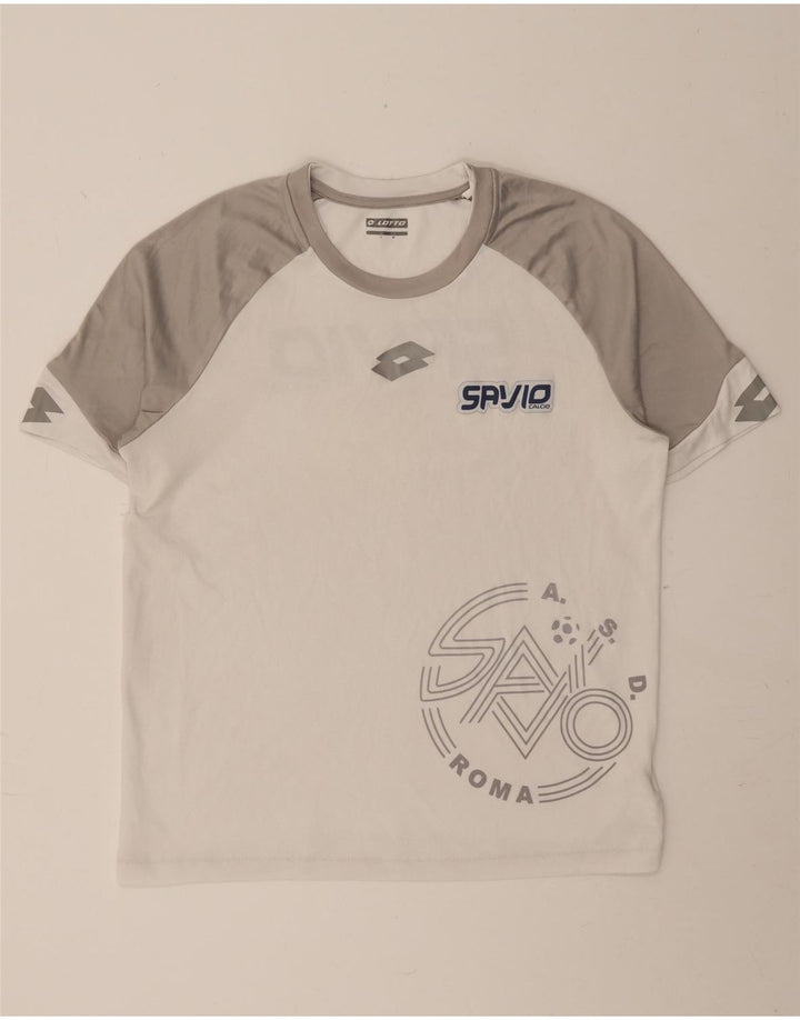 LOTTO T-Shirt Graphique Homme Blanc Moyen Polyester Colorblock