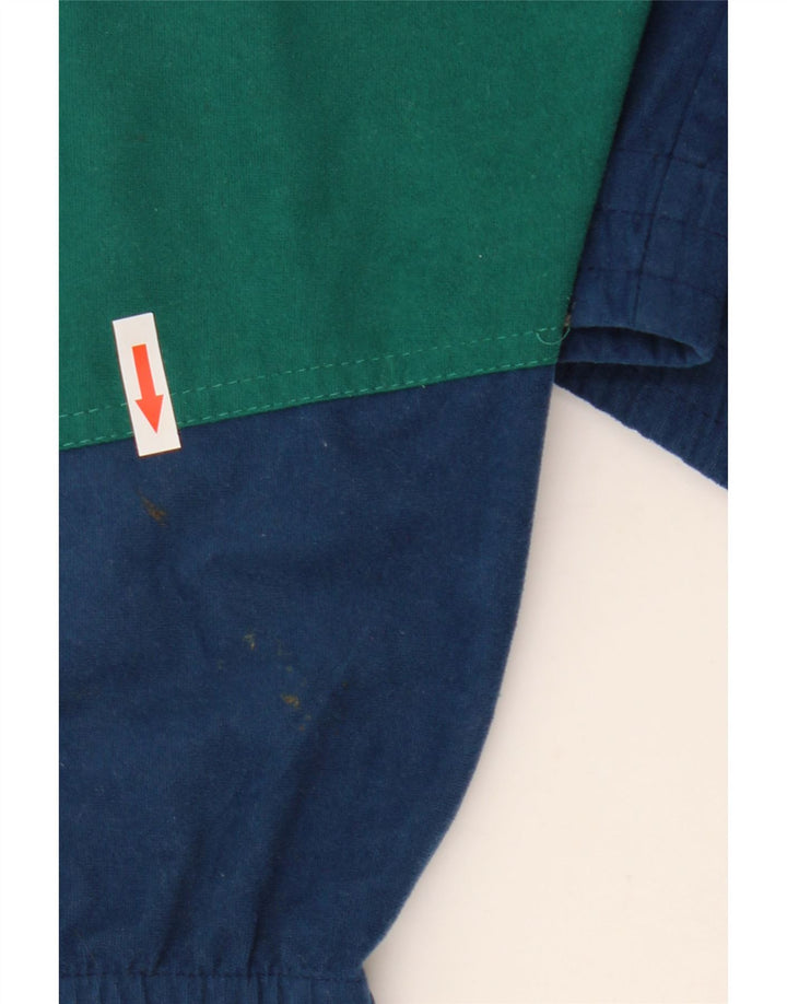 Aesse Veste de survêtement en velours pour homme 2XL Bleu marine Colorblock Polyester
