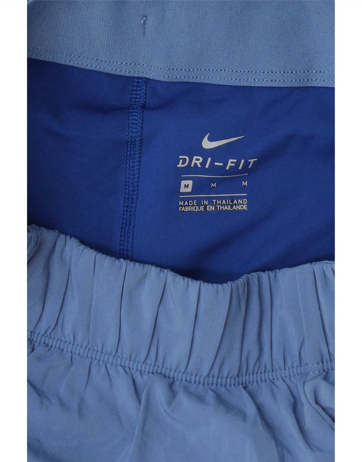 Nike Short de sport Dri Fit pour femme UK 12 Bleu moyen